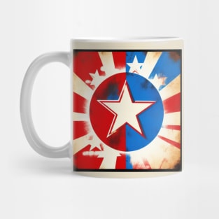 Western American Star Vintage Mug